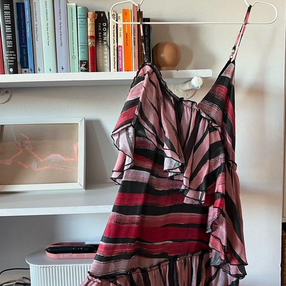 Aje asymmetrical dress - pink pattern - size 8 - Picture 4 of 10